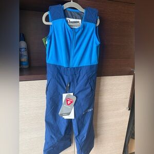 Spyder Bright Blue Kids Ski Mini Expedition Pants and Top with Navy Accents